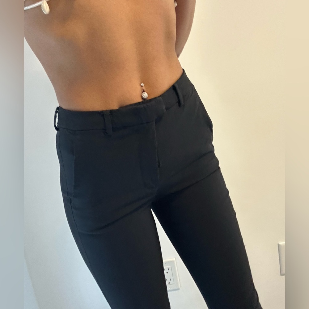 Mango black fitted pants trousers size 2